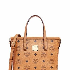 MCM Cognac Visetos Tote Bag